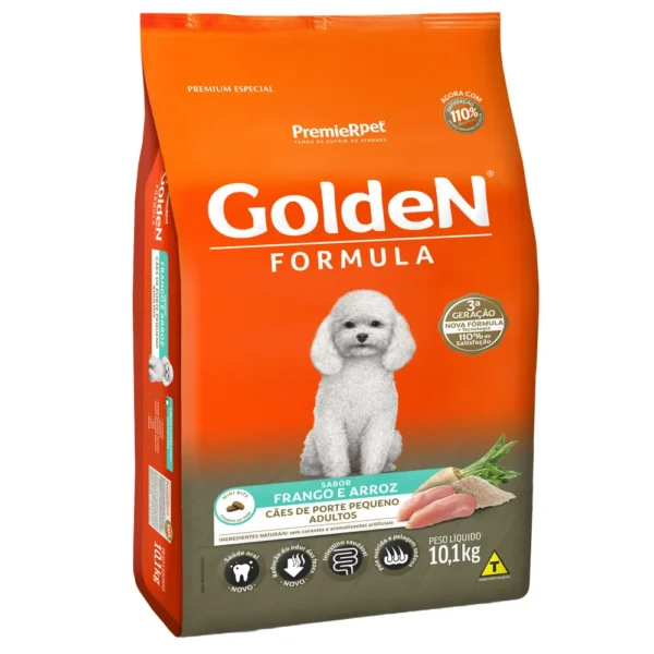 ração golden adulto raças pequenas frango e arroz