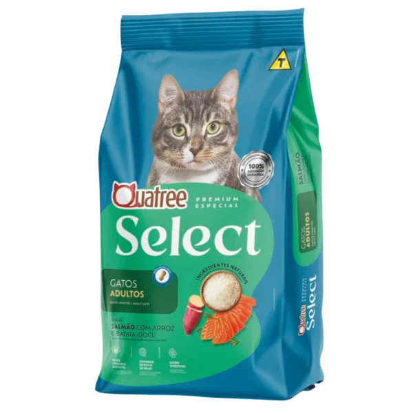 ração quatree select gatos adulto salmão informações