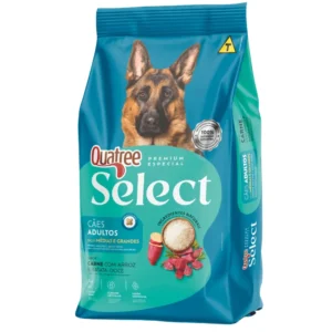 Pacote da ração Quatree Select para cães adultos. Falando sobre a quatree select cães adultos raças médias e grandes.