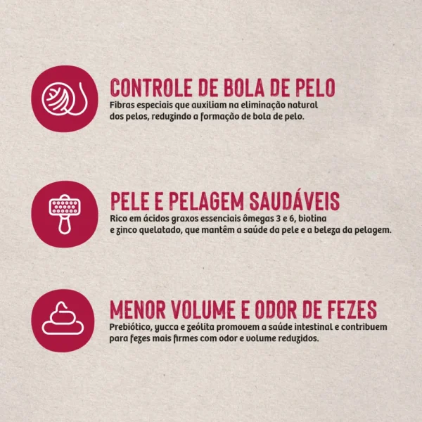 Informações de composição de ração escritas em preto sobre o fundo cinza para representar a palavra-chave quatree life gatos adultos salmão.