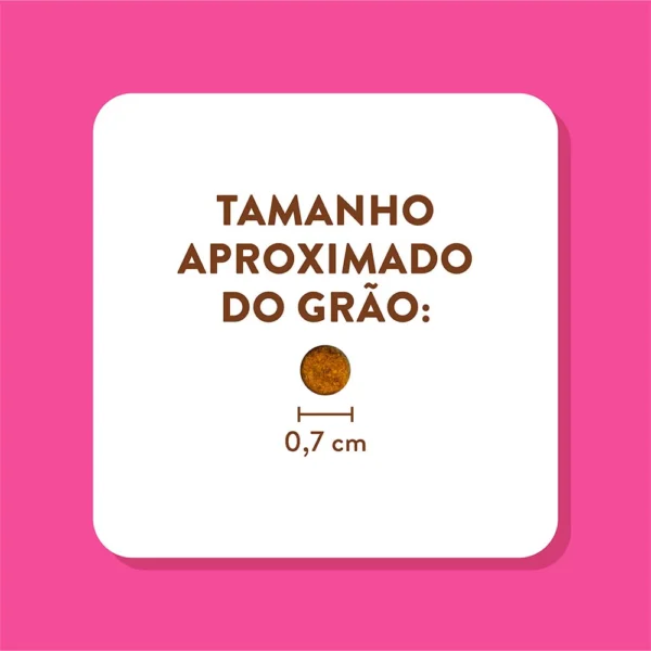 Tamanho ilustrativo de grão de ração de gato para representar a palavra-chave quatree supreme gatos.