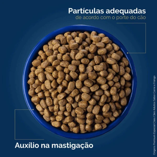 Tigela de ração origens premium especial class. Falando sobre a origens premium especial class cães adultos carne e frango.