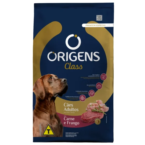 Pacote de ração origens especial class para cães adultos. Falando sobre a origens premium especial class cães adultos carne e frango.