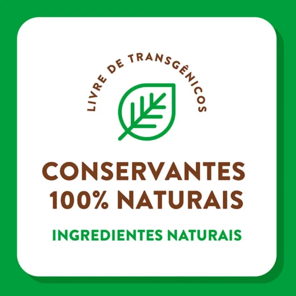 Informação sobre a ração de cachorro escritas em marrom sobre o fundo branco e verde para representar a palavra-chave ração quatree supreme sênior raças médias e grandes cordeiro e frango.
