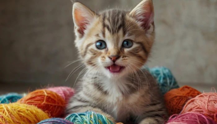 Como é o grão da ração Origens filhote? Veja o tamanho! 1 gatinho feliz, representando a ração origens filhote é boa o que dizem especialistas e tutores.