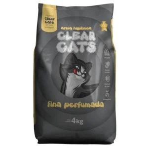 Areia para Gatos Clear Cats Fina Perfumada 4kg a 20kg