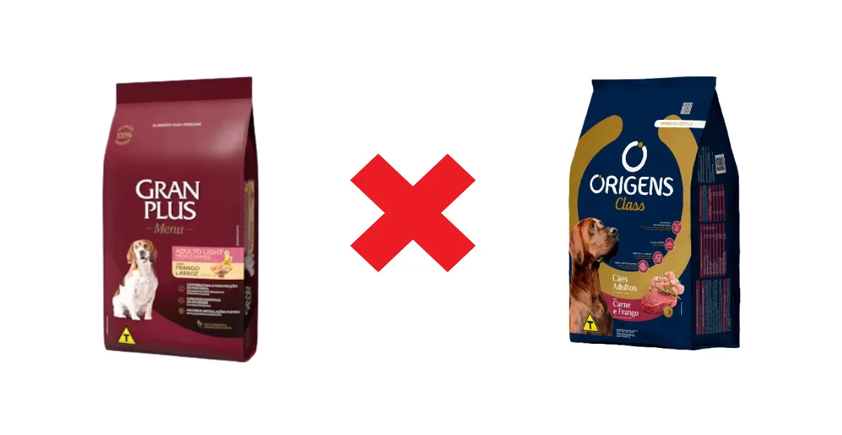 Pacotes das rações Gran Plus e Origens. Falando sobre qual ração é melhor gran plus ou origens.