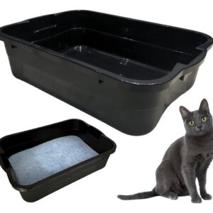 Caixa de areia plastica na cor preta para representar a palavra-chave Caixa Higiênica Gatos Big Box 28L