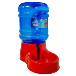 Bebedouro plastica na cor vermelha com detalhes em azul para representar a palavra-chave bebedouro automático pet 10L