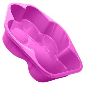 Caixa de areia plastica formato de patas na cor vermelha para representar a palavra-chave Caixa de Areia para Gatos