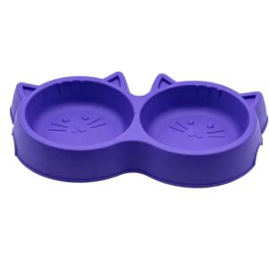 Página Inicial 20 Prato plastica na cor lilas para representar a palavra-chave Comedouro duplo para gatos 2x250ml
