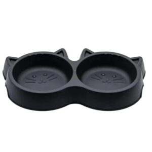 Página Inicial 19 Prato plastica na cor preta para representar a palavra-chave Comedouro duplo para gatos 2x250ml