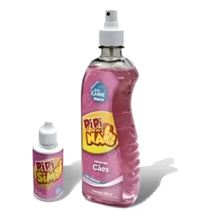 Página Inicial 15 Embalagens dos produtos xixi noa pode, xixi pode da ProCanine sobre fundo branco, formando o conjunto completo do educador sanitário casadinho xixi sim xixi nao.