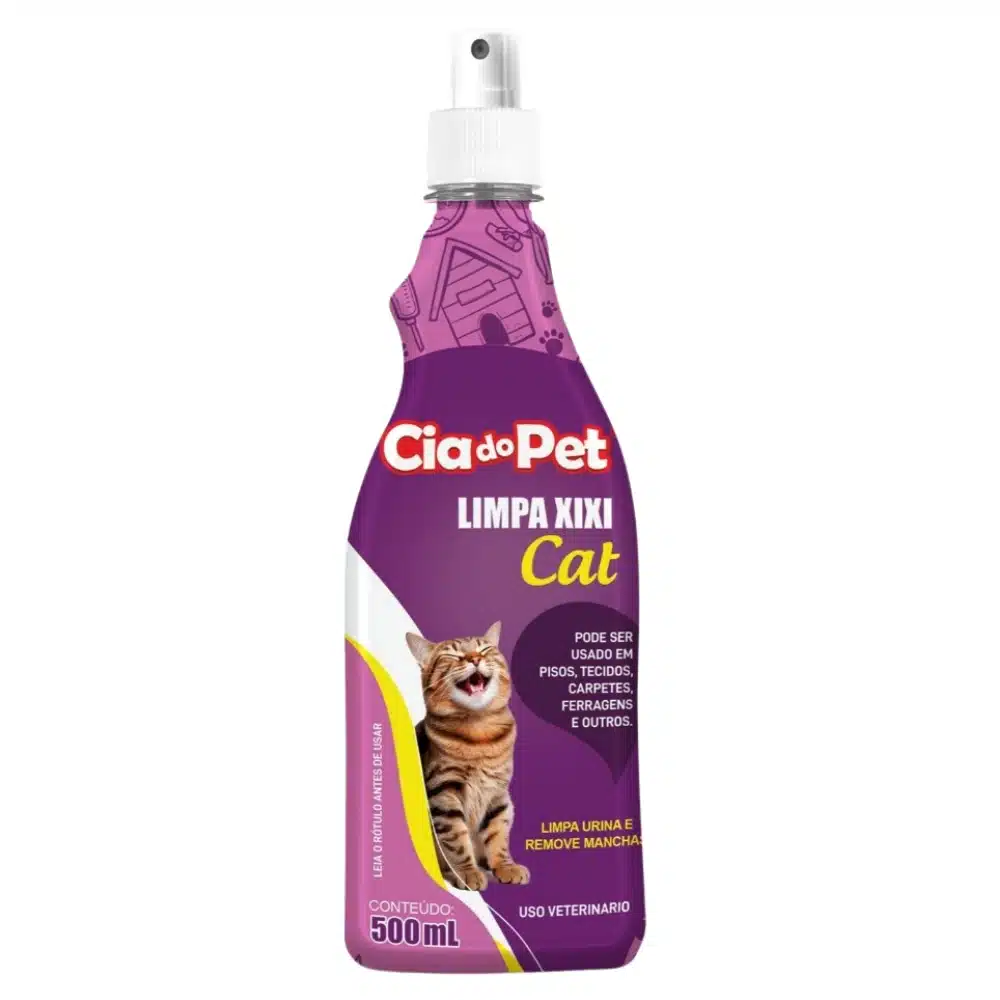 Limpa Xixi de Gato Enzimático 500mL Eliminador de Odores para Gatos