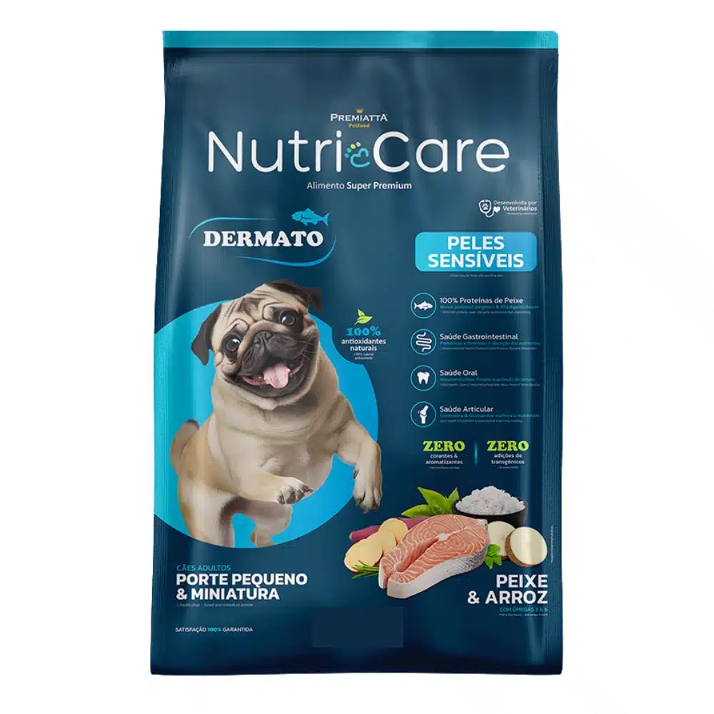 Ração Nutricare Dermato Cães Raças Pequenas