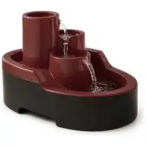 Fonte de água para gatos com fluxo contínuo, ideal para estimular a hidratação e oferecer água fresca aos pets.